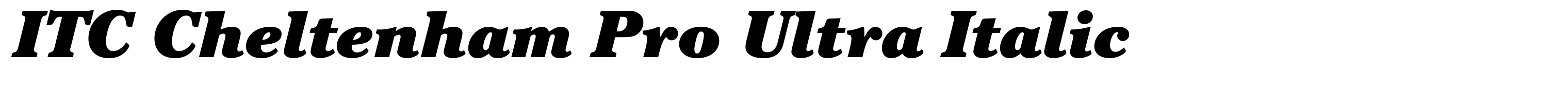 ITC Cheltenham Pro Ultra Italic